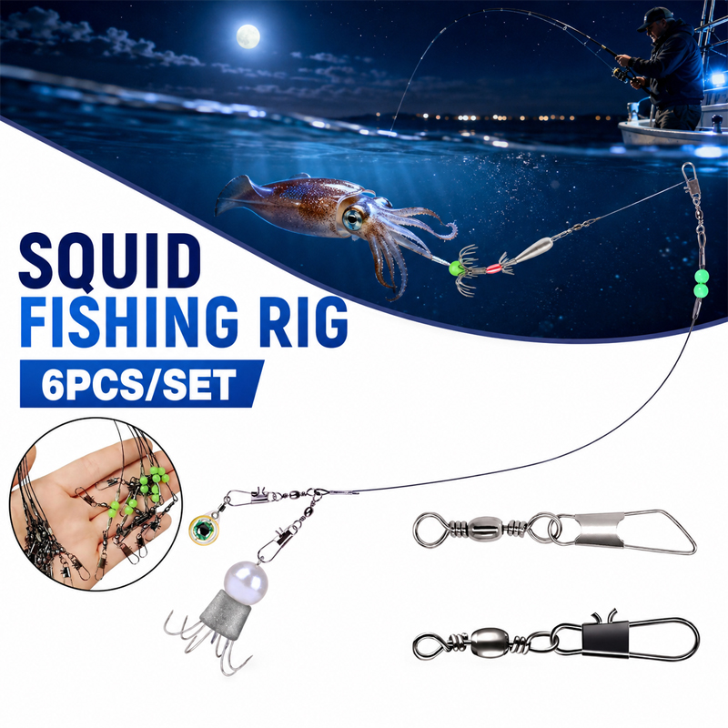 Saltwater Line - 6 قطع من معدات صيد الحبار،