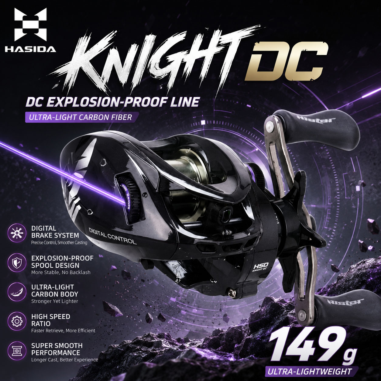 بكرة صيد HASIDA Knight DC مع ف - مراجعة Abu Garcia Reel Max وسعره